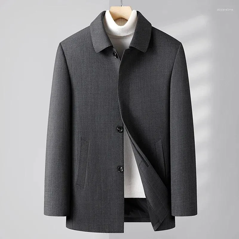 メンズトレンチコート秋の冬のファッションコート高品質のビジネスジャケット男性服フルサイズM-4xl
