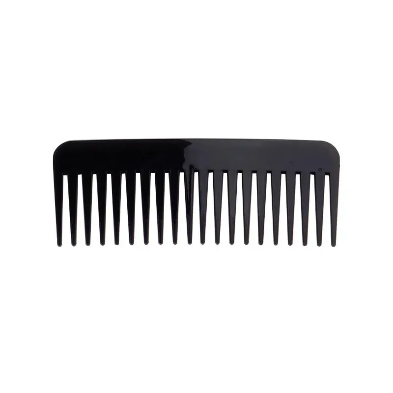 Ny bärbar svart bred tandkam svart ABS-plastvärmebeständig stor bred tandkam för hårstylingverktyg