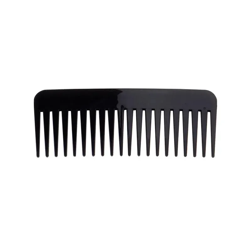 Novo pente de dente preto portátil de dente largo preto abs plástico resistente ao calor pente de dente largo largo para a ferramenta de estilo de cabelo