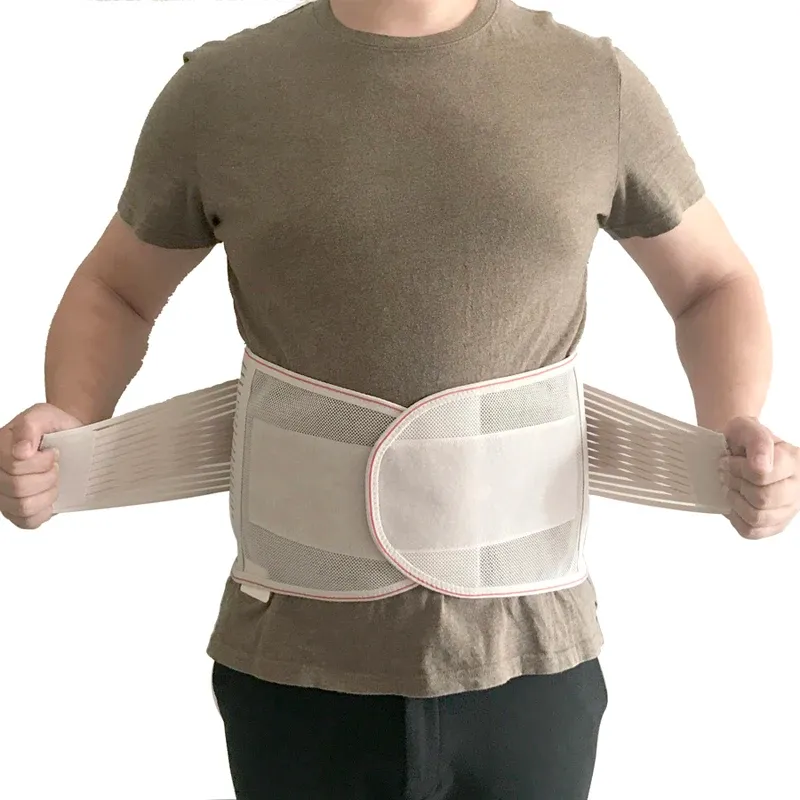 Belts 2021 Medical Back Brace Waist Belt Spine Support Men Women Belts Breathable Lumbar Corset Orthopedic Device Back Brace &supports