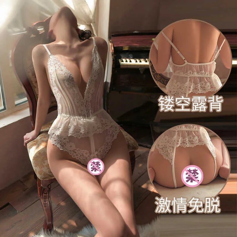 Divertimento lingerie trasparente e sexy pigiama uniforme seducente set letto piccante aprire un pezzo un pezzo