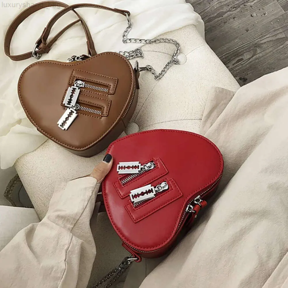 Brand Heart Tote Bag For Women 2023 Stone Pattern PU Leather Crossbody Bags Female Small Shoulder Bags Cute Purse Handbags