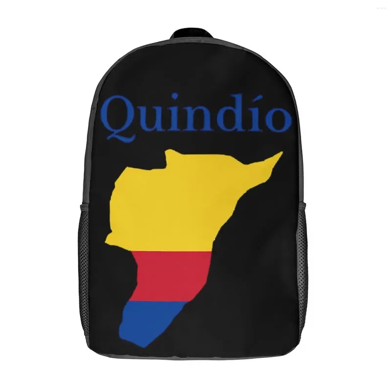 Рюкзак Quindio Department Map Колумбийский 17 -дюймовый плечевой винтажные школы уникальные уникальные уютные рюкзак