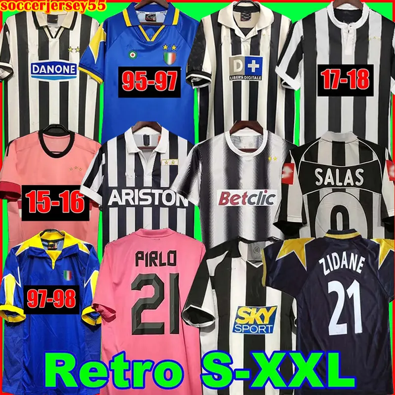 Retro Soccer Jersey Vintage del Piero Juventus Pirlo Marchisio Inzaghi 84 85 94 95 96 97 98 99 02 03 04 05 Zidane Davids Boksic Conte Football Shirts 11 12 15 16 17 18 Pogba