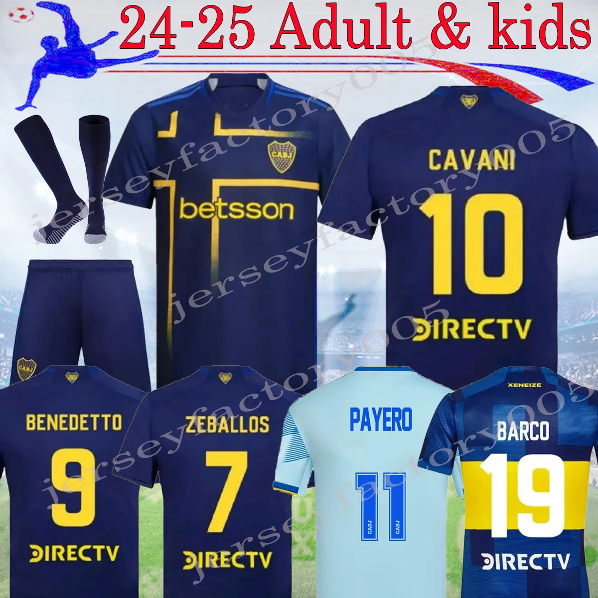 24 25 CA Boca Juniors Maradona Tevez Soccer Jersey Cavani Home Men Kit Alexis de Rossi 2024 Игроки фанатов Carlitos Третий Camiseta Futbol Football Kids Sets 16-xxl