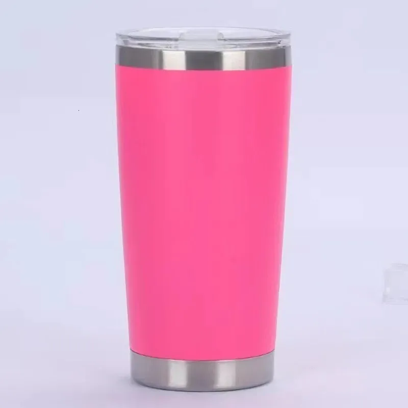 20oz reis roestvrijstalen tumbler koffie mok auto thermoswater water cup thermocup caixa termica bewaar koud en druppel 240416