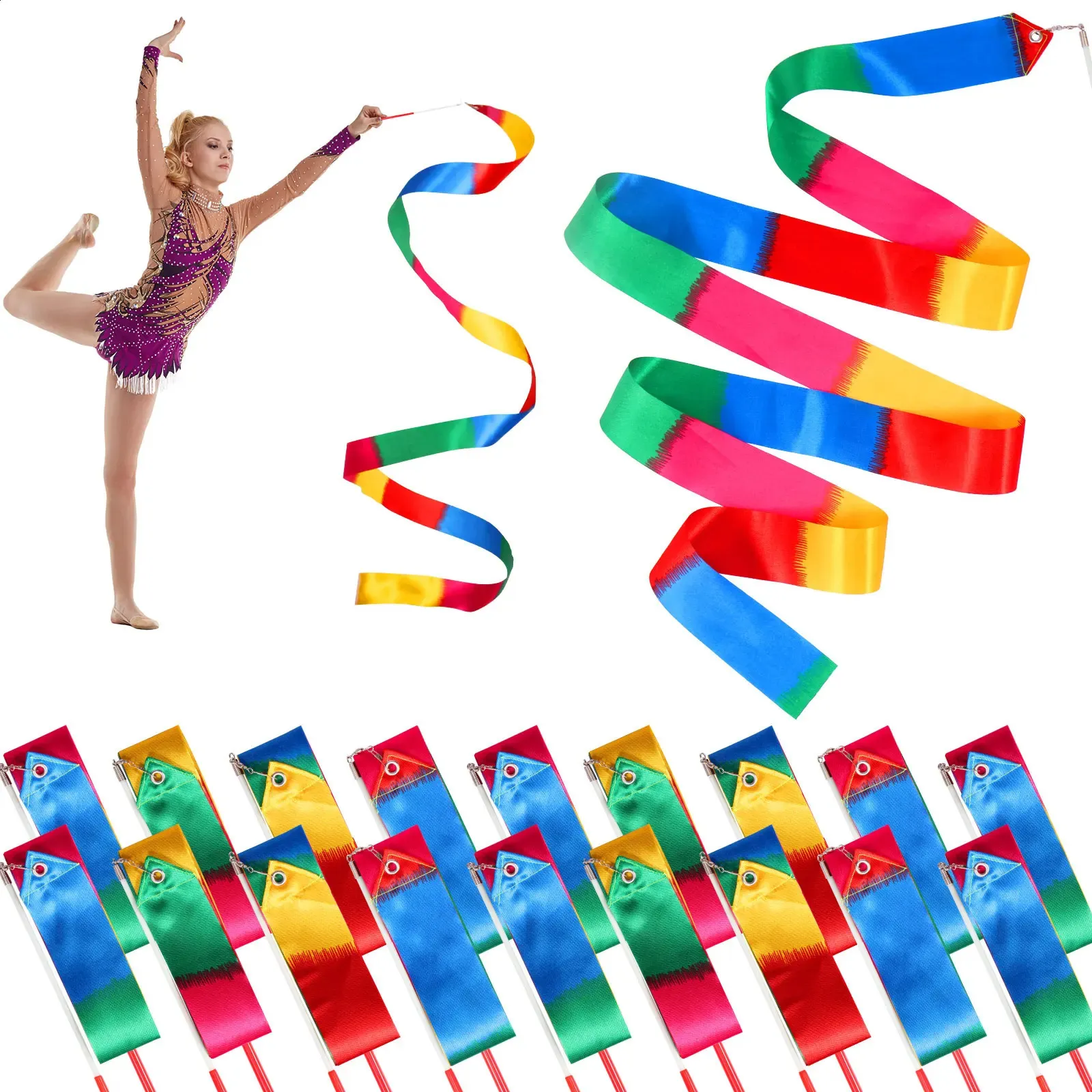 Ribbons For Dance Rhythmic Gymnastics Ribbons Colorful Dance Streamers ...