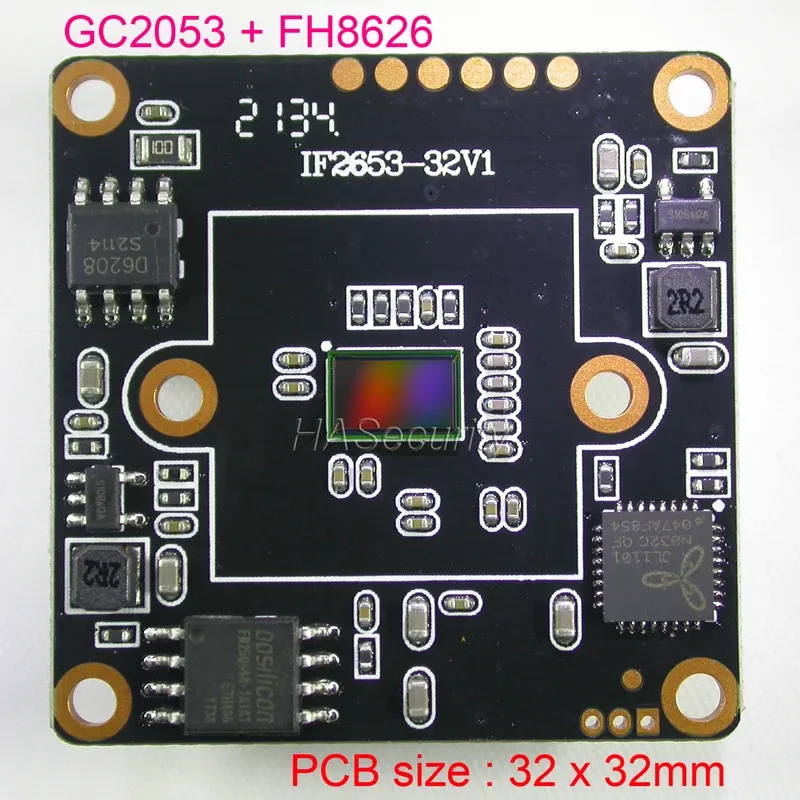 Soczewka H.264 1080p 1/2.9 "Galaxycore GC2053 CMOS + FH8626 V100 IP Kamera sieciowa PCB Moduł PCB (części opcjonalne)
