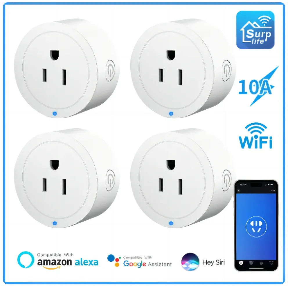 Smart Plug Mini Wifi Socket: Control Remoto, 10A, Control De