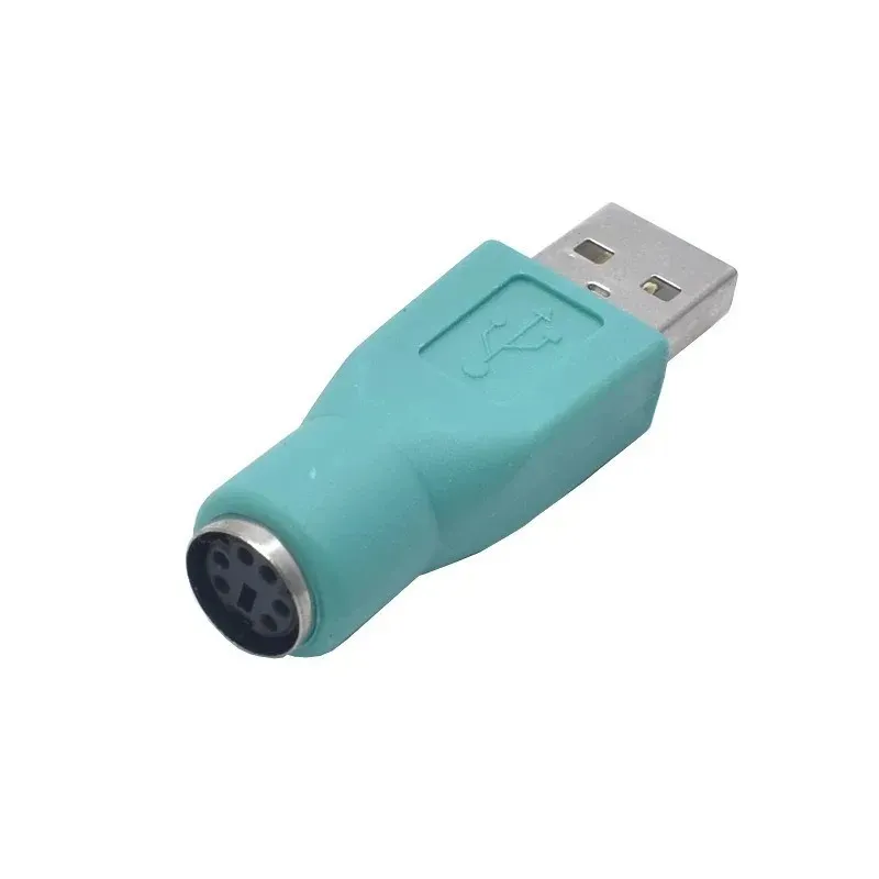 USB till PS2 Grön adapter En påse En Pack USB -hane till 6pin Kvinna för tangentbord och musadapter PC -hårdvarukablar