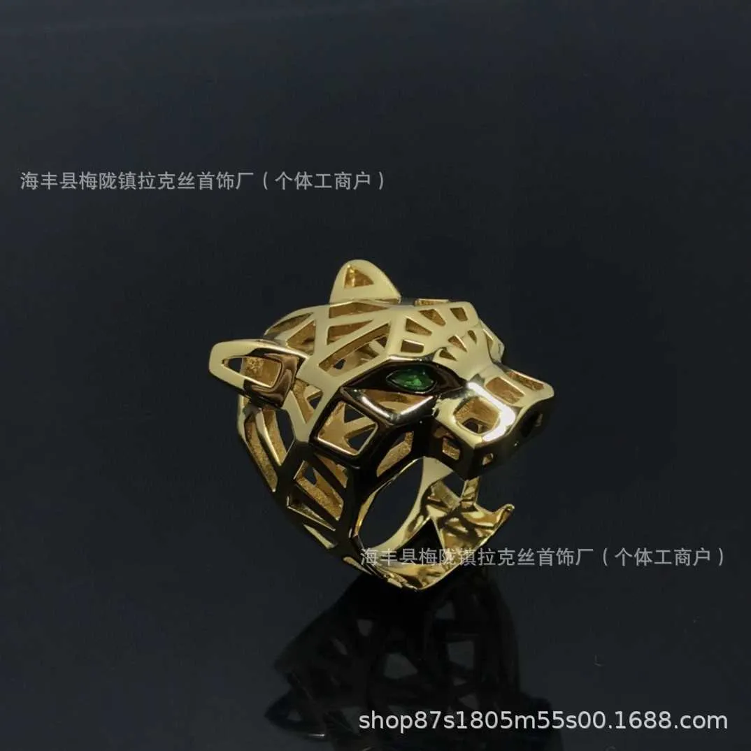 Дизайнерская модная высшая версия Картер Леопард Полный алмаз выдолбленное кольцо для женской знаменитости с высоким чувством и маленькой толпой, соответствующей версии 0x5b