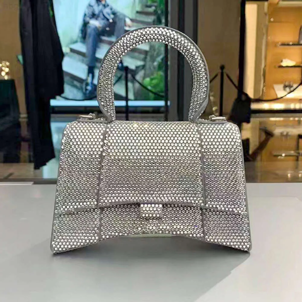 Mann Stundenglas Glisten Clutch Diamant Die Einkaufstasche Eingelegtes Strassdesigner Damen Sommer klein mit Schultergurt Luxus echte Lederhandtasche Cross Lod Bags