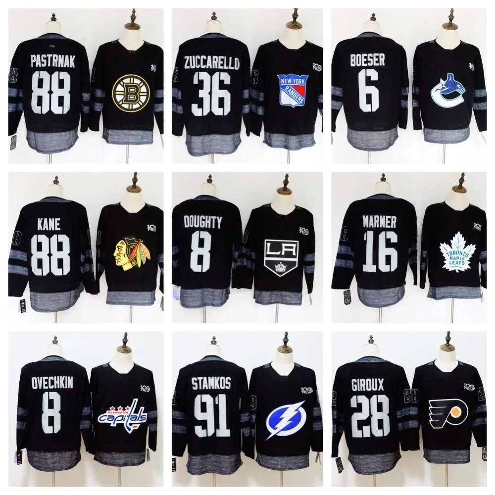 Hockey Jerseys 2024 New Maple Leaf 100th Anniversary No. 34 Brown Bear Hockey Embroidered Kits Penguins 87# Ice Hockey Kits