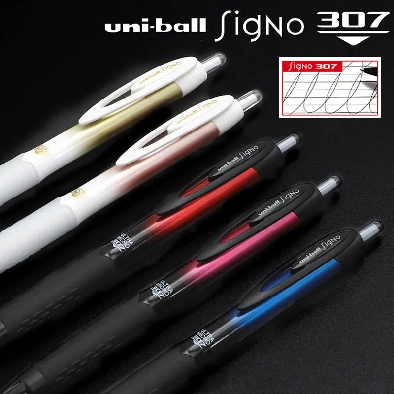 Pens 3PCS/5PCS JAPAN UNI UMN307 | SIGNOシリーズ0.5/0.38プレスリミテッドグラデーションゲルペン