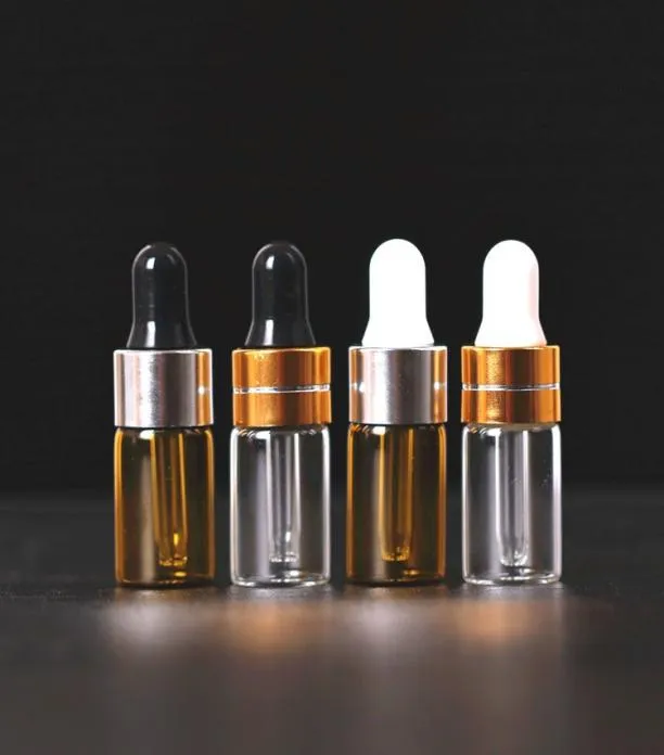 50pcslot 1ml2ml3ml5ml en verre vide Huiles essentielles bouteilles de compte