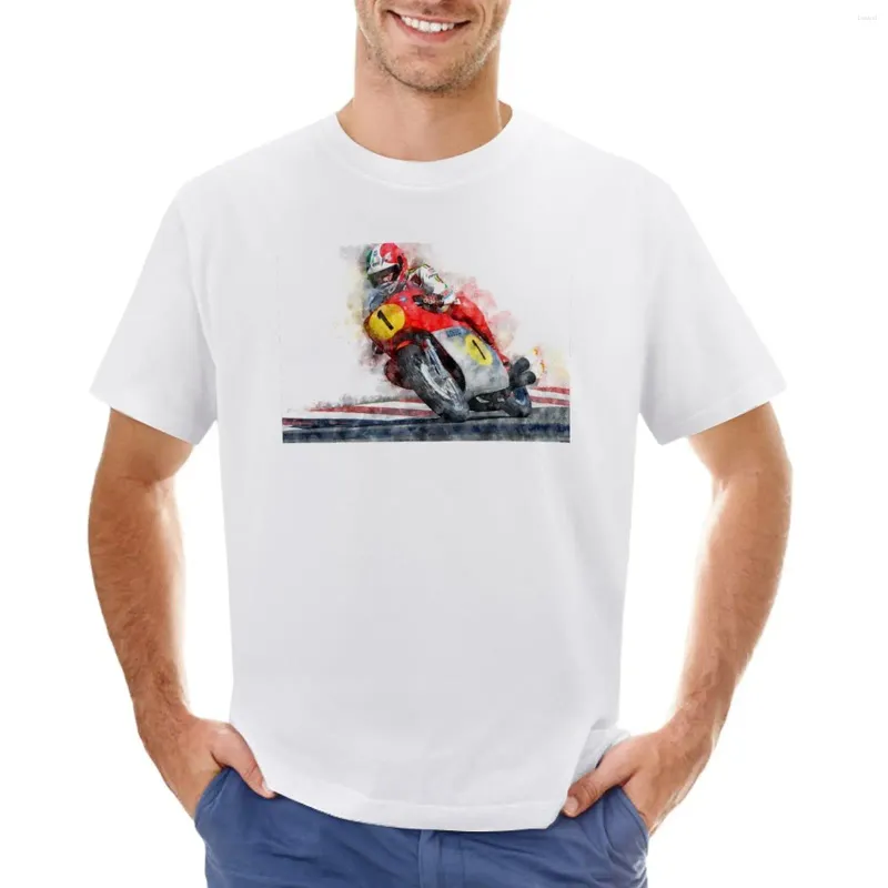 Męskie topy czołgowe Giacomo Agostini T-shirt Czarni
