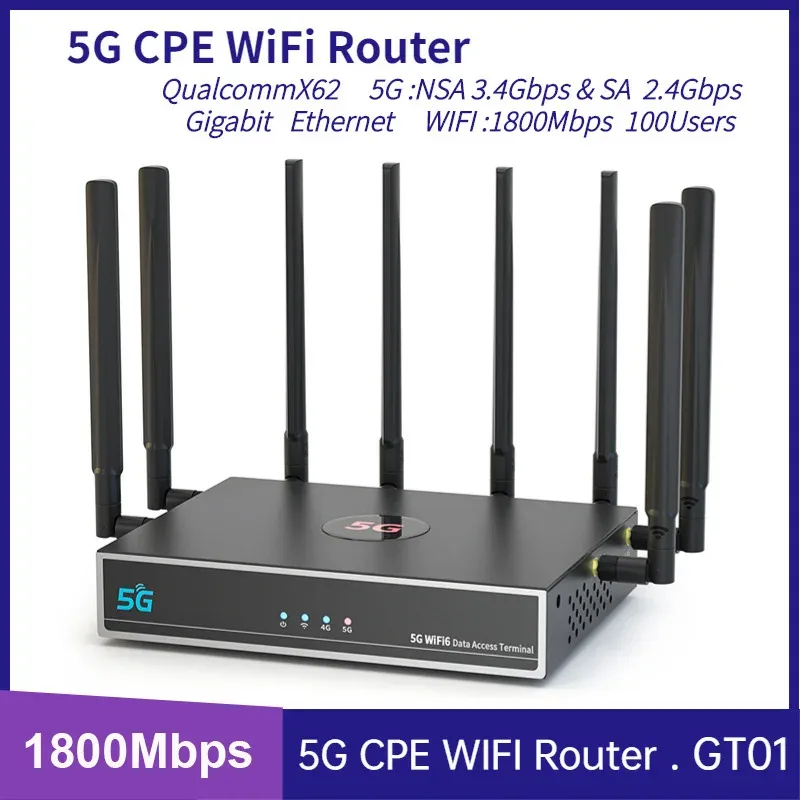 Маршрутизаторы 1800 Мбит / с Wi -Fi6 5G Wi -Fi Router Dualband 2,4G5,8 ГГц мобильной точки горячей точки сети беспроводные маршрутизаторы LTE 4G Modem 5G Router