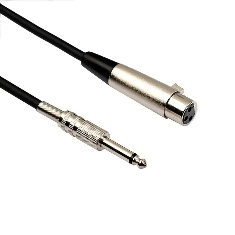 Cabo de microfone XLR para Jack Mic Lead Aux Cable TRS TRS 6,35 mm/6,5 mm macho para XLR Mic Mic Mic for para amplificador estéreo de mixer de guitarra