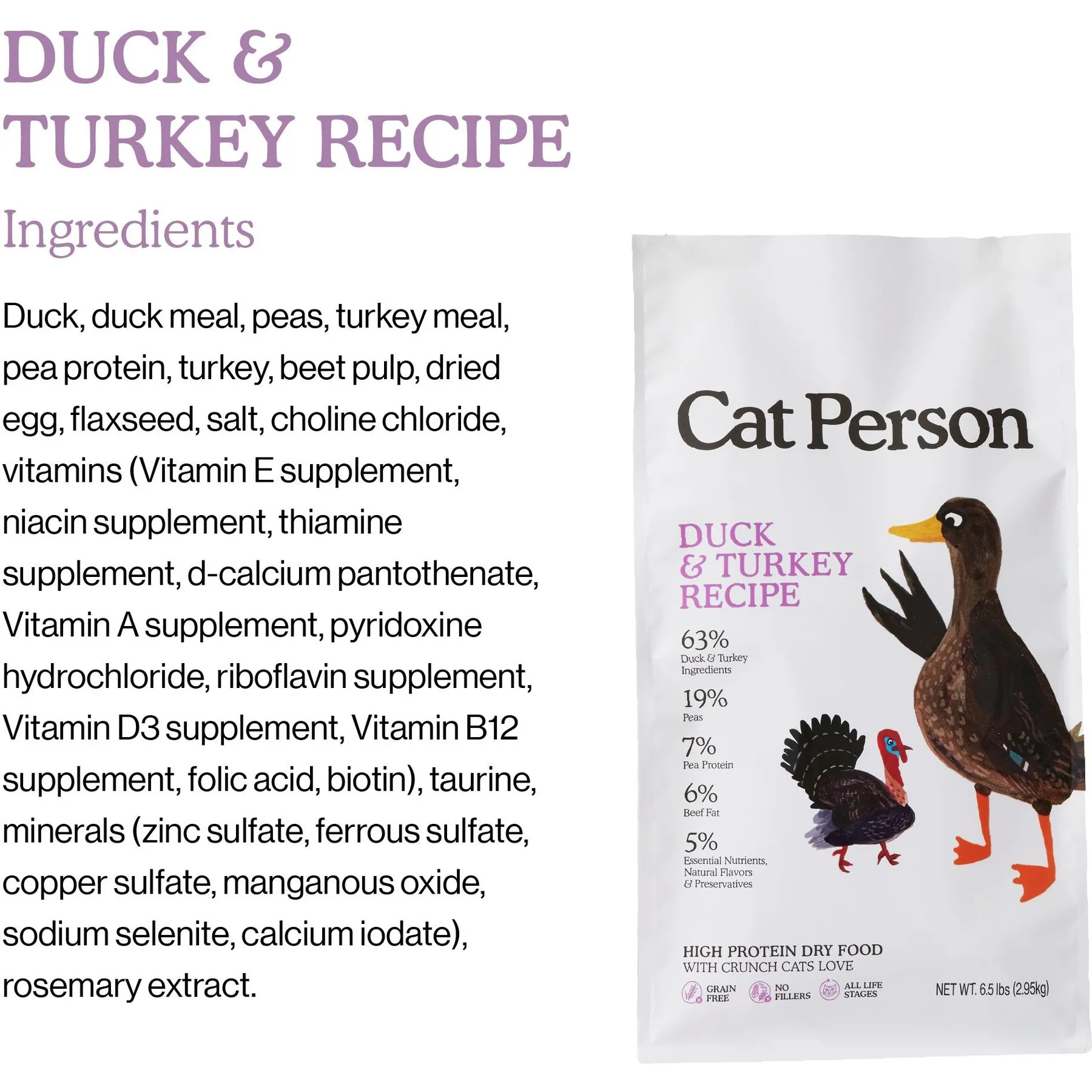 Grain Free Duck \u0026 Turkey Delight: Premium Dry Cat Food By Cat Person  Healthy, High Protein Nutrition From Dhbeauty001, $29.27 | DHgate.Com, image size:1800x1800