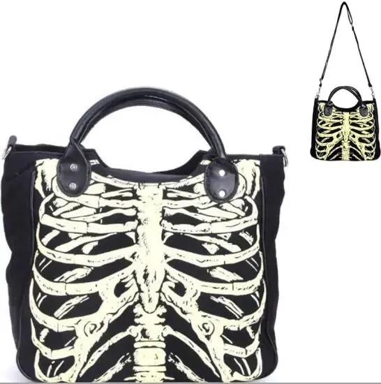 Des portefeuilles brillent dans le squelette squelette battes Skulls Brouilles oculaires Sac à bandoulière Gothic Sac à main sacs Hands Sac à main Sac à main