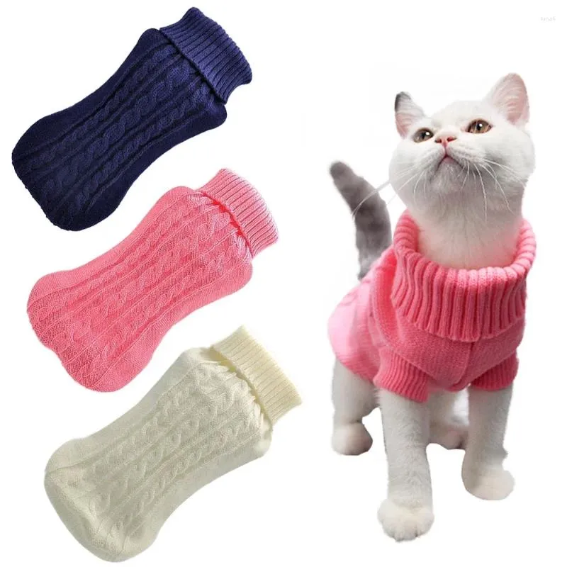Costumi di gatto cucciolo giubbotto gatticello di cotone caldo abiti da maglione a maglia inverno inverno piccoli gatti cani chihuahua
