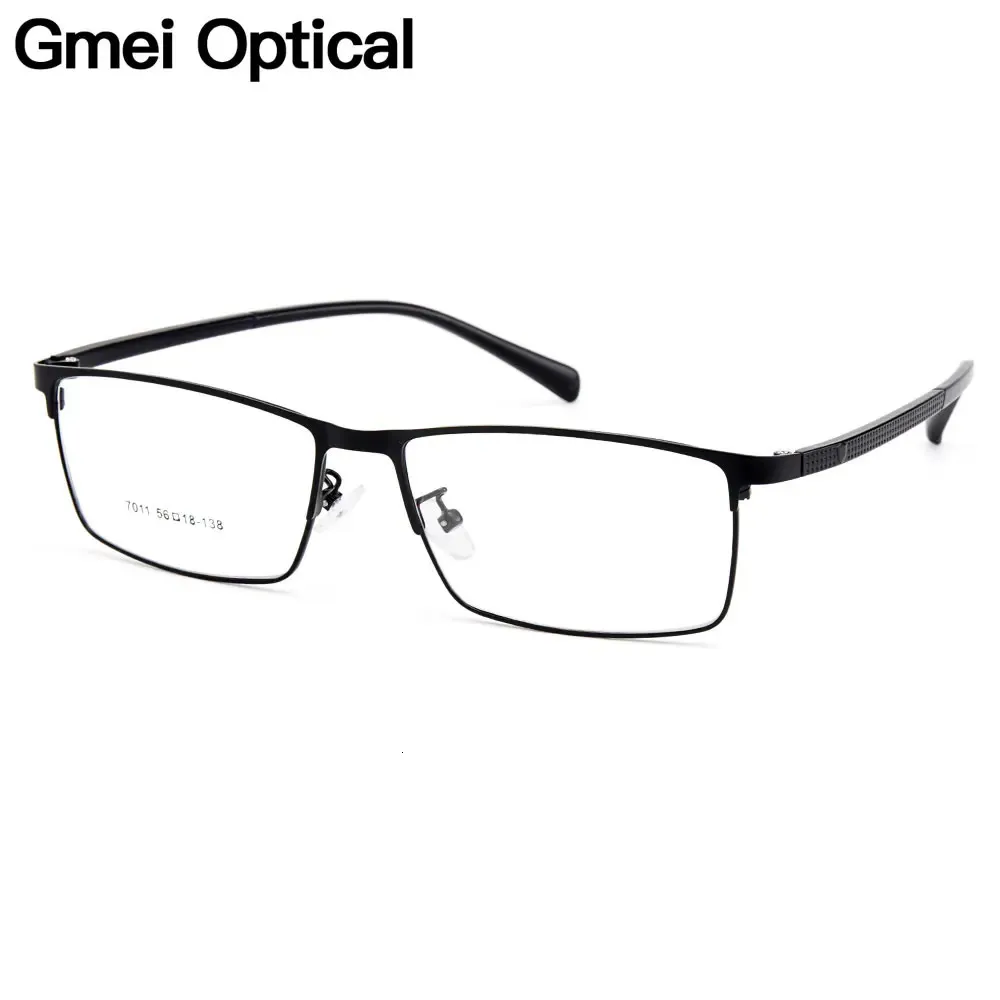 O óculos de liga óptica Gmei Men Frames for Men Eyewear Templos Flexíveis Pernas de Liga Eletroplatação IP IP Espectáculos Y7011 240418