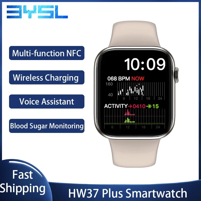 Контроль HW37 Plus Smart Watch NFC Control Doors Access Smart Wwatch Bluetooth вызовы беспроводные зарядки умные часы браслет для сахара в крови