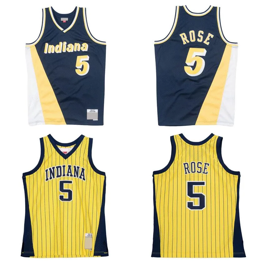 Jalen Rose zszyta koszulki do koszykówki 1996-97 99-00 Hardwoods Classic Retro Fani koszulki Mężczyzn Młodzież Kobiety S-6xl