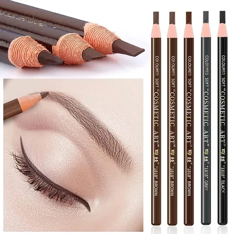 Leverera 5st Professional Microblading Pencil Permanent Eyebrow Pencil Tattoo Waterproof Art Tint Makeup Eye Brow Pen Enhancers Cosmetic