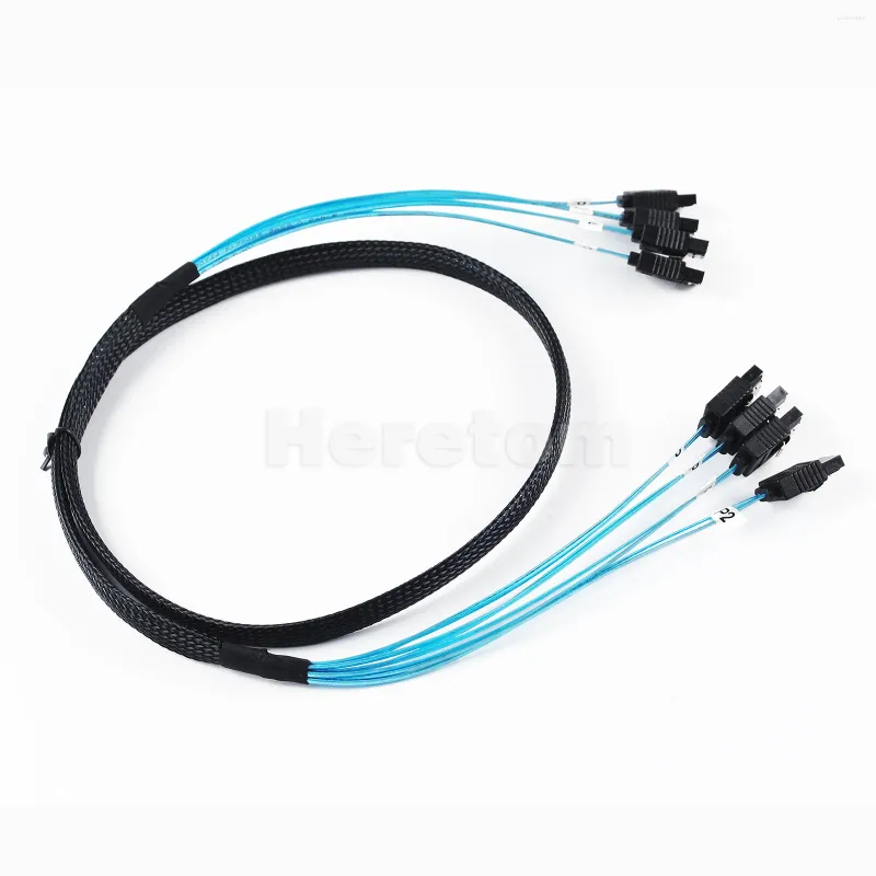 Computer Cables 4 Sata To Cable 6 III 6Gbps SAS For Server 7 Pin Data Cord 50CM/100CM