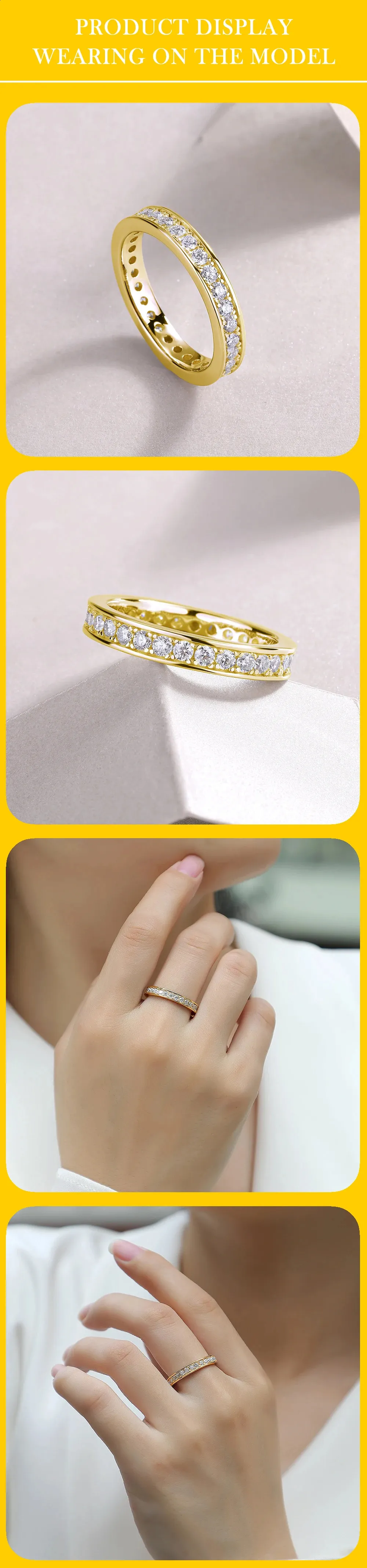 Example Slca For Gold Rings 0mm D-Color Silica Wedding Ring for Men and Women, Hypoallergenic Gold ...