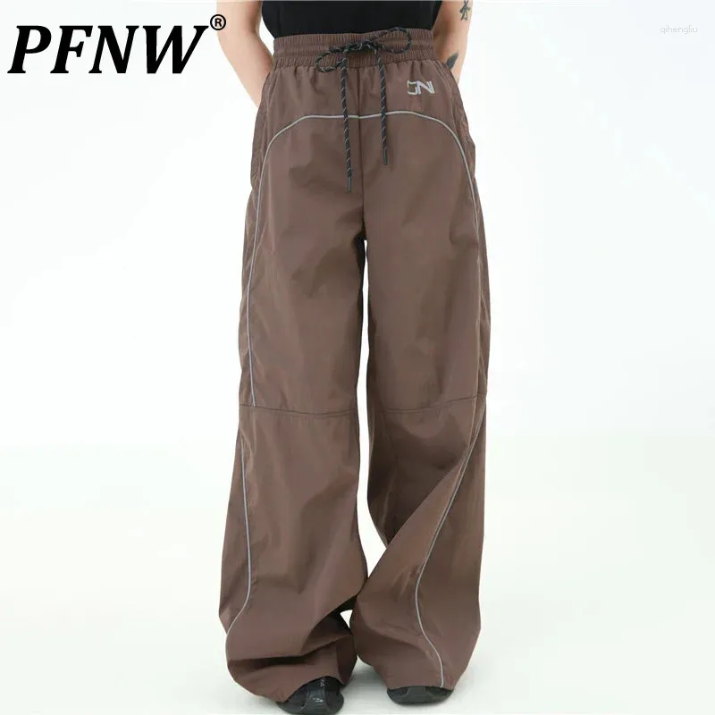 Męskie spodnie Pfnw American Stylish Cargo Tech Tech Wear Mężczyznę Nisze Design High Street Spodni 2024 Spring 28W2952