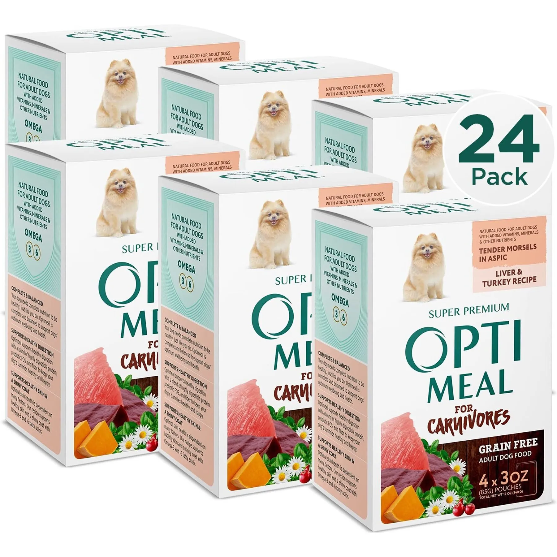 Grain Free Liver And Turkey Wet Dog Food Tender Morsels In Aspic 24 X