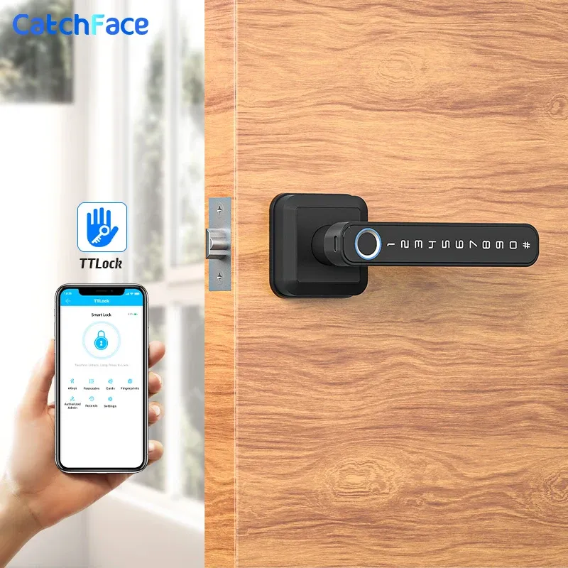 Управление отпечатками пальца Ttlock Digital Biometric Lock Беспроводная беспроводная Bluetooth пароль смарт -ключ без ключа