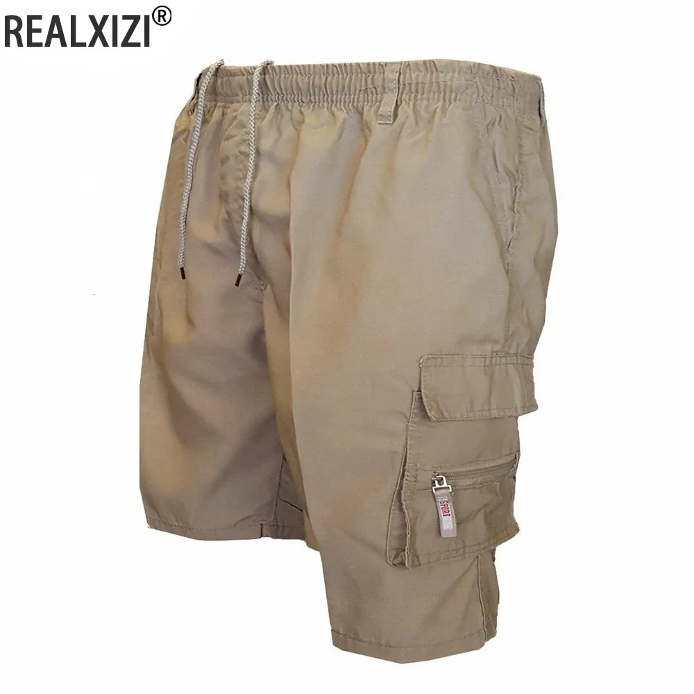 Shorts shorts per uomini dell'esercito militare multi tasca per mimeti di carico pantaloni corti casuali sciolti240416