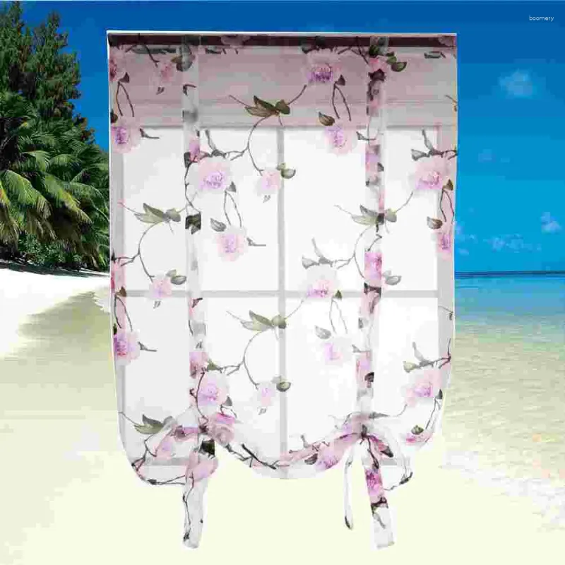 Rideau Roman Blind Window Cutains stores finis Produit des rideaux floraux semi-transparents