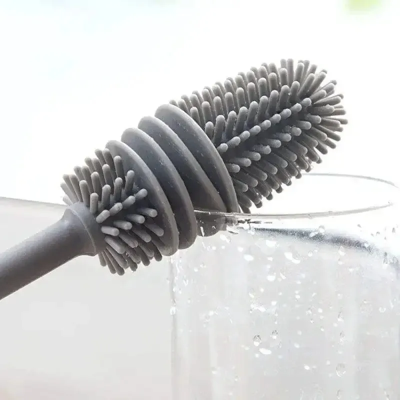 NOUVEAU 2024 Silicone tasse Brush Brush Verre Verre Nettoyer outil de cuisine à longue poignée à vide à vin Wine