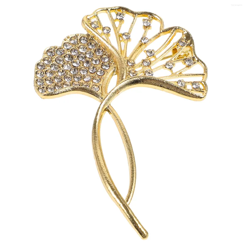 Brosches strass brosch lyxig blad stift känslig kostym tillbehör ginkgo mode smycken elegant lapel