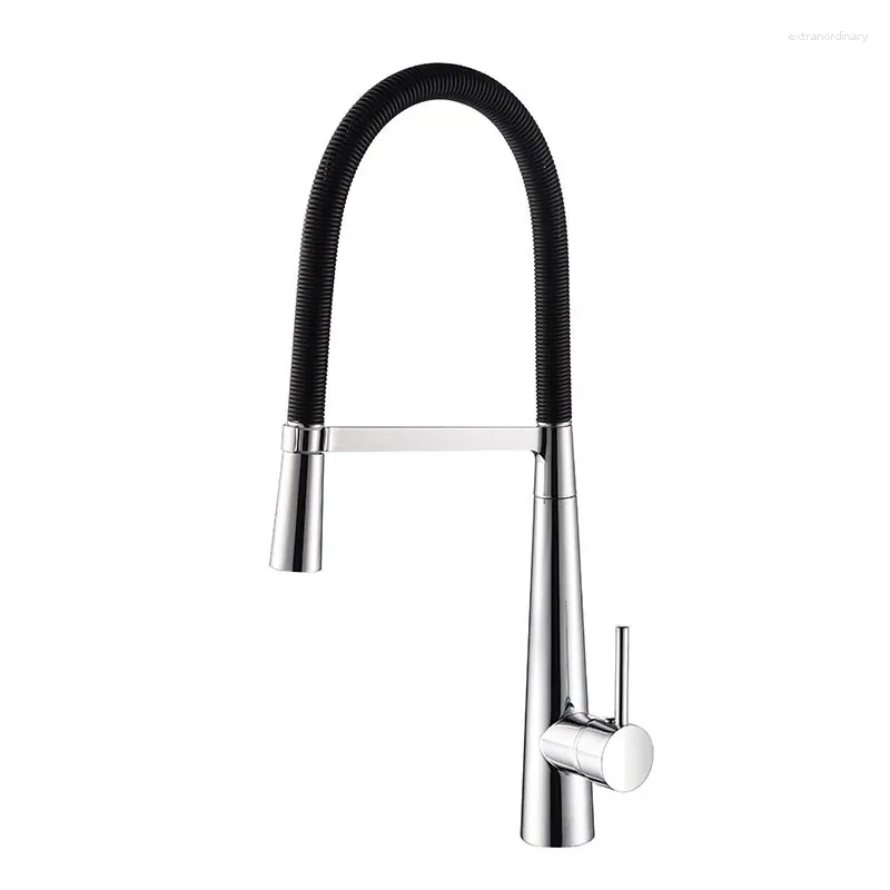 Torneiras de cozinha Misturador de pia Tap Solid Brass 360 graus Spray de largura