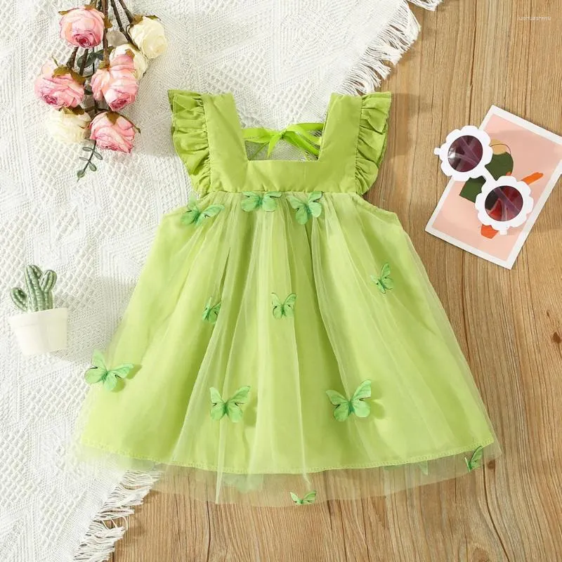 Girl Dresses bambine ragazze carine decorazioni farfalla abbigliamento vestito in maglia per estate 468 venduto da