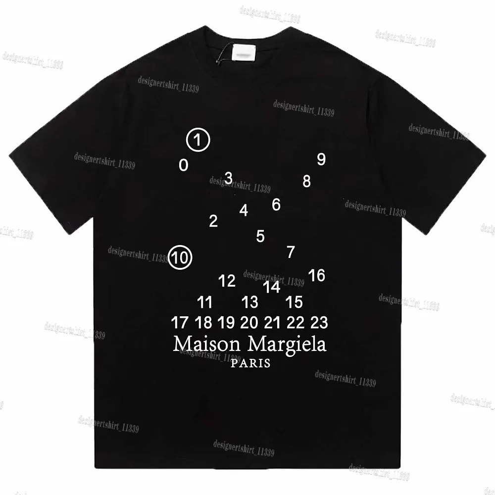 Herrendesigner T-Shirt Margiela Shirt Man Designer Sommerhemd Herren Paare T-Shirt Hip-Hop Street Tops Designer Top männlich T-Shirt Übergroße grafische Tee 3xl T-Shirt