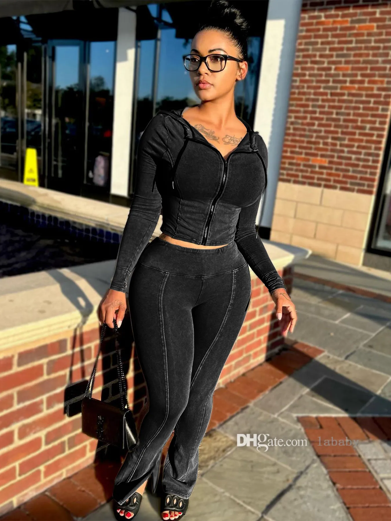 Survêtement à Capuche Pour Filles Avec Impression Selfie - Multisport