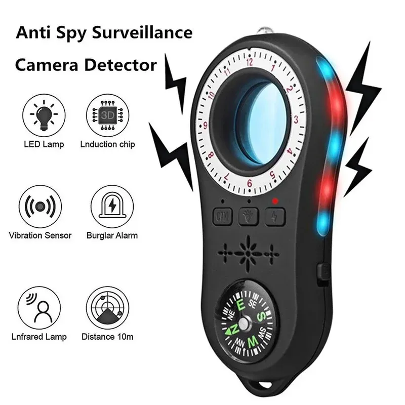 Rilevatore Rilevatore della fotocamera Rilevatore GPS Rilevatore RF Segnale RF Infrared Hotel antisurveillanza Antisneak Salente Night Vision Alarm Sensore di allarme