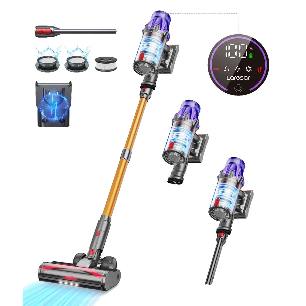 Laresar V7 500W 50KPA Suction Power Cordless Vacuum Cleaner Handheld smart Home appliance Removable Battery Dust Cup 240416