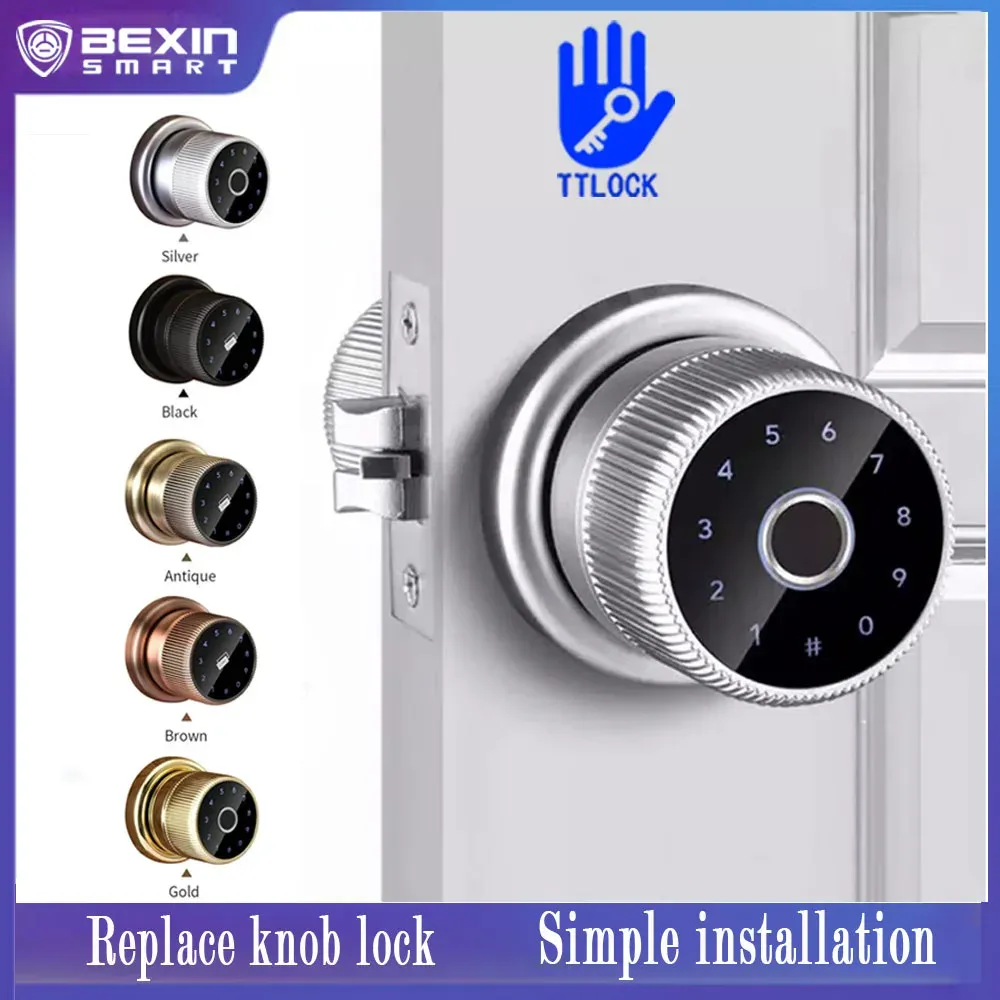 Controllo TTLOCK BIOMETRICO ELETTRONICO Digital Knob Knob Knob Fingerprint Smart Cilindri Scolla