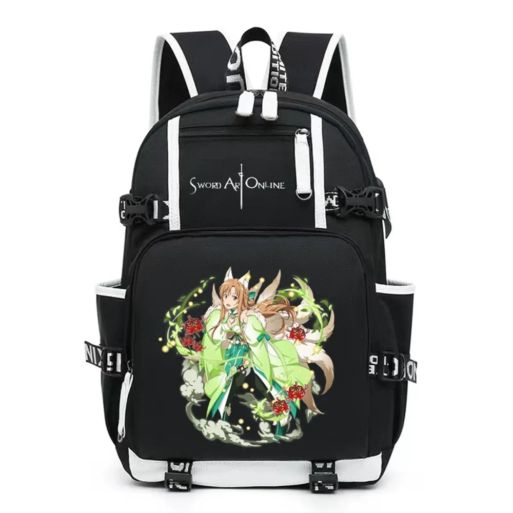 Backpacks Unisex Anime Sword Art Online SAO Kirigaya Kazuto Yuuki Asuna Travel Rucksack Casual Schoolbag Student Backpacks