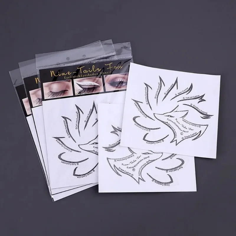 2024 Eye Makeup Stencils Winged Eyeliner Stencil Template Shaping Tools Eyebrows Eye Shadow Makeup Template Tool Stickers Card"Eye Shadow Makeup Template"