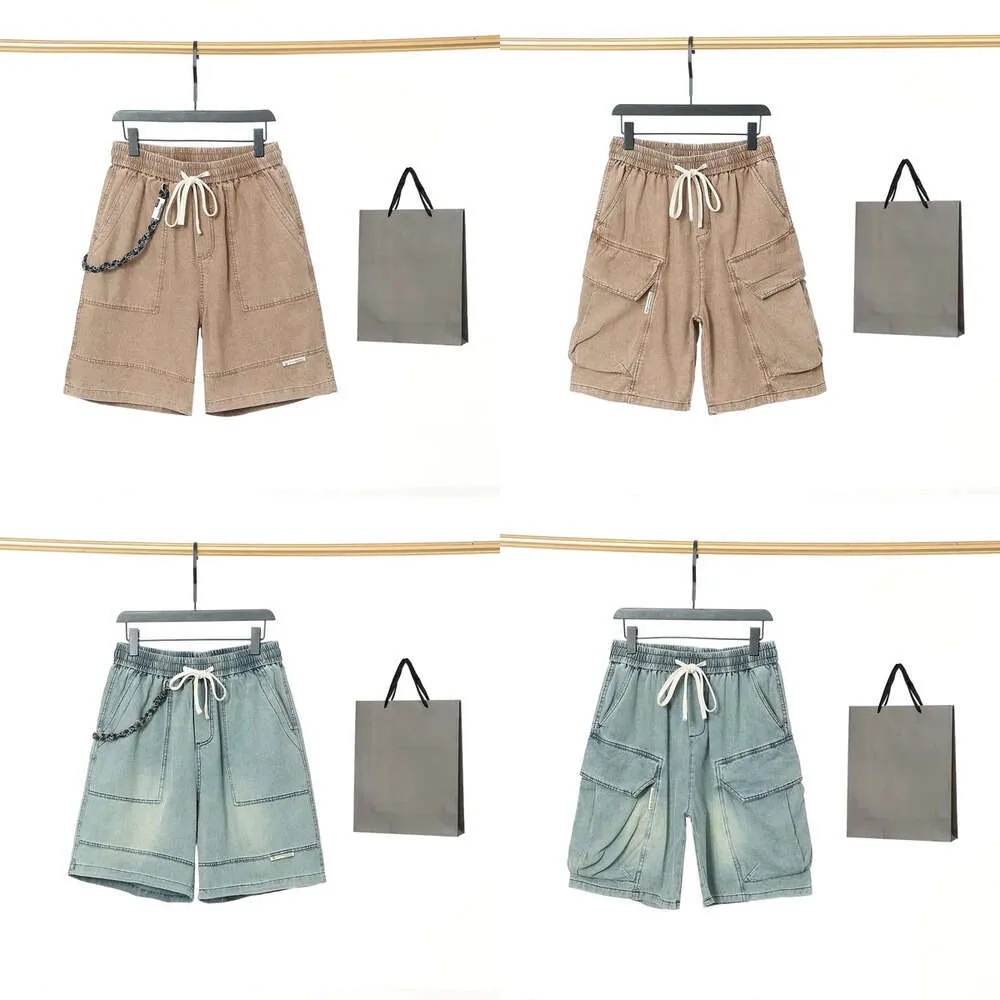 Denim Men's Shorts Designer 2024SS Printemps / été Nouveau décontracté lourd Old Wash Longueur Longueur à mode