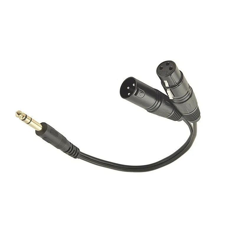 6.35 cm ~ XLR 남성+XLR 암 오디오 어댑터 케이블 믹서 전원 앰프 모바일 사운드 박스 6.5 cm ~ XLR