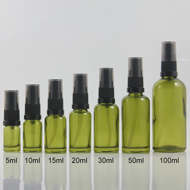 Garrafas de armazenamento frasco de spray de vidro superior 50 ml recipiente de cosméticos com pulverizador de névoa fina recarregável
